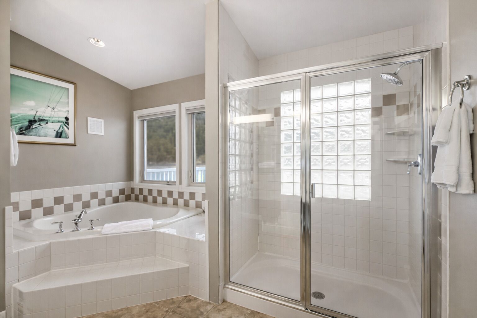 Exclusive Suite, 1 King Bed, Non Smoking, Sea View | Bathroom | Hair dryer, bathrobes, towels, soap