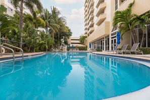 A heated pool