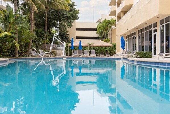 A heated pool