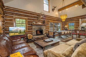 Télévision, cheminée, jeux vidéo