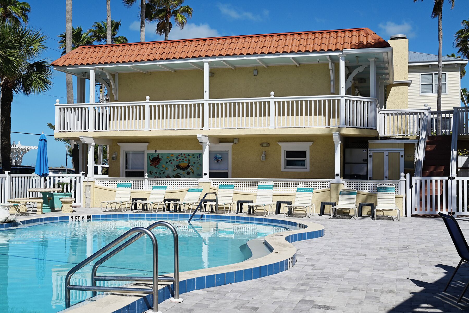 A heated pool