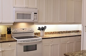 Coffee/tea maker, fridge, microwave, toaster
