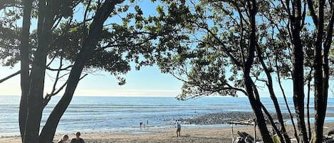 Vlak bij het strand