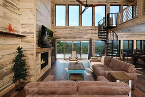 Smart TV, fireplace, video games