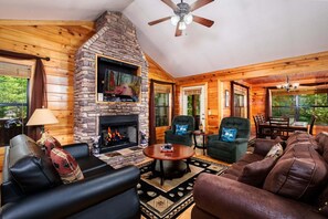 Smart TV, fireplace, table tennis
