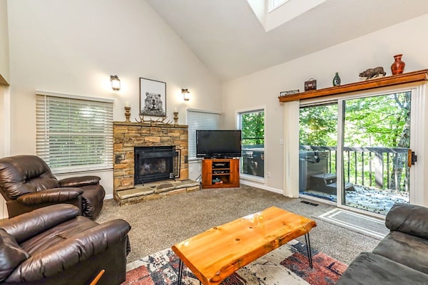 TV, fireplace, video games