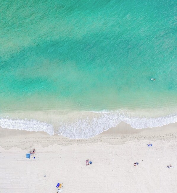 Sun-loungers, beach towels