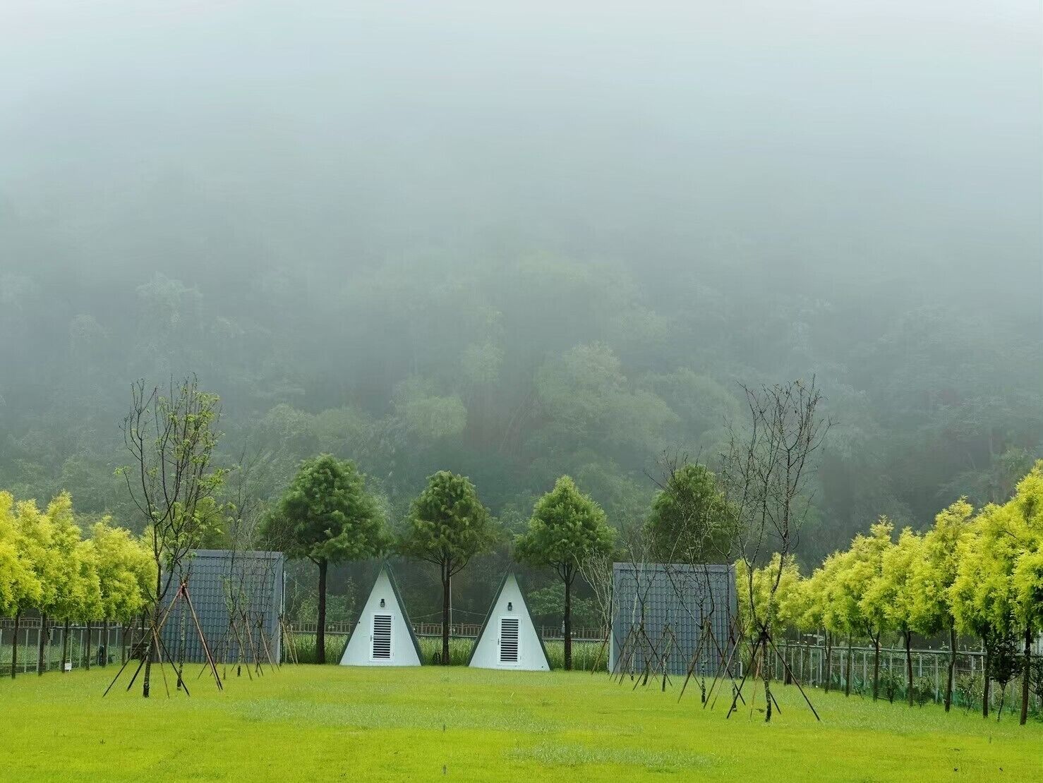 Cabane Économique, vue cour intérieure