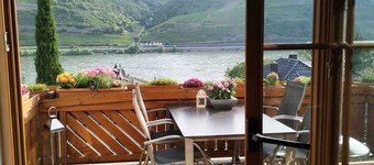 Modernly furnished villa with a spectacular view of the Rhine