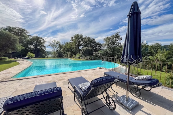 Piscine extérieure, piscine chauffée