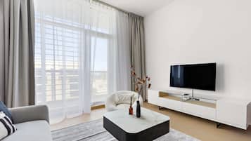 Appartement Design, balcon, vue ville | Coin séjour