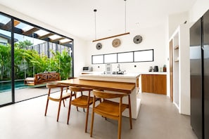 Luxury Villa, 3 Bedrooms, Private Pool | Private kitchen | Full-size fridge, microwave, stovetop, coffee/tea maker