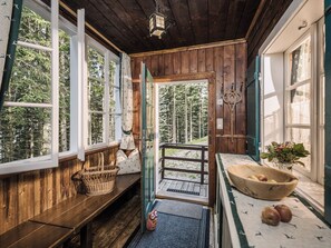 Deluxe-Ferienhaus, Bergblick | Terrasse/Patio