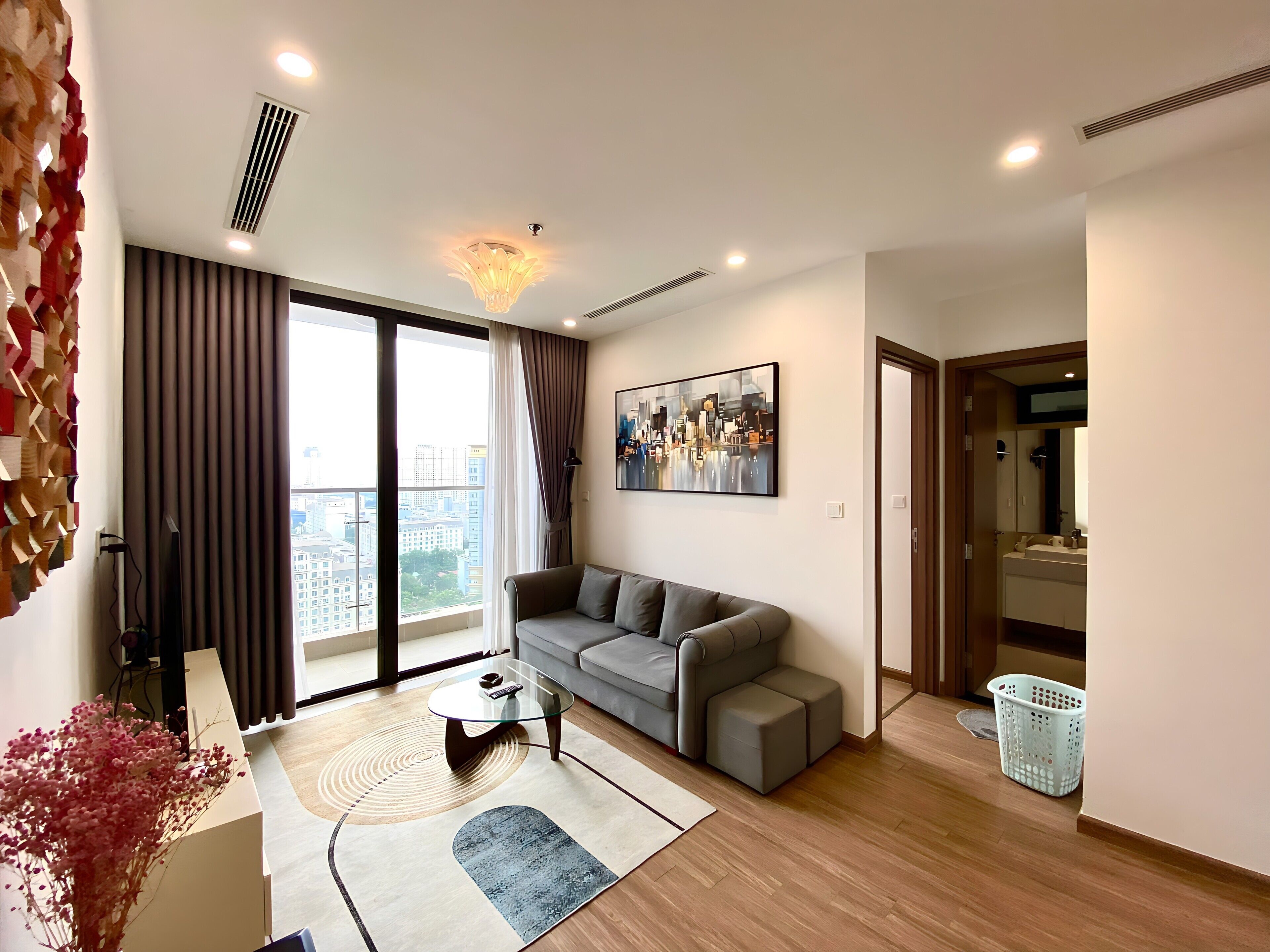 标准公寓, 1 间卧室, 城市景观 | 客厅 | 60-英寸纯平电视（配备有线频道）、壁炉、Netflix