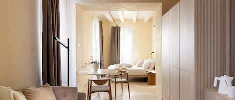 Suite Studio Luxe | 1 chambre, literie de qualité supérieure, couette en duvet d'oie
