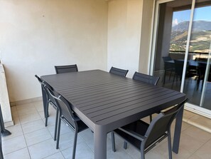 Outdoor dining - 3-room apartment with terrace and WIFI in Banyuls-sur-Mer (Banyuls-sur-Mer)