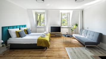 Superior Apartment, 1 Queen Bed with Sofa bed, City View | 2 bedrooms, hypo-allergenic bedding, individually furnished