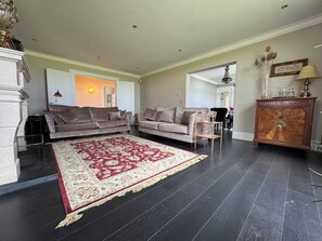 Smart TV, chimenea, reproductor de DVD y monitor de computadora 