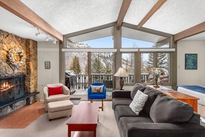 Condo (Lichenhearth 17) | Living area | TV - Lichenhearth 17 (Snowmass Village)