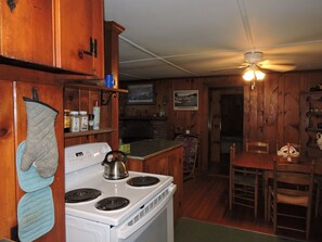 Microwave, toaster, cookware/dishes/utensils - Quintessential Winnipesaukee Lake Cottage Sleeps 8 with Views and Dock (Moultonborough)