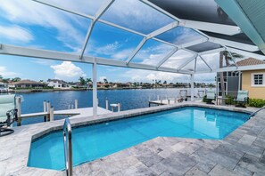 A heated pool
