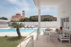 Luxury Villa, Sea View | Terrace/patio - Melias Villa (Sikyona)
