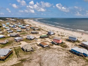 House, 3 Bedrooms | Aerial view - Palms 105 - 105 Pushmataha 3 Bedroom Home by RedAwning (Dauphin Island)