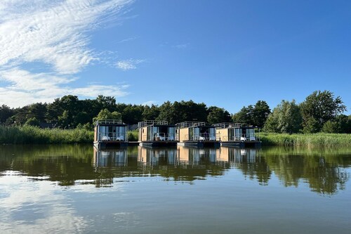 Houseboat by Lake Jamno with Rooftop Terrace