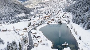 Aerial view - Orchidée OD5 NATURE & TELECABINE 4 pers. (Châtel)