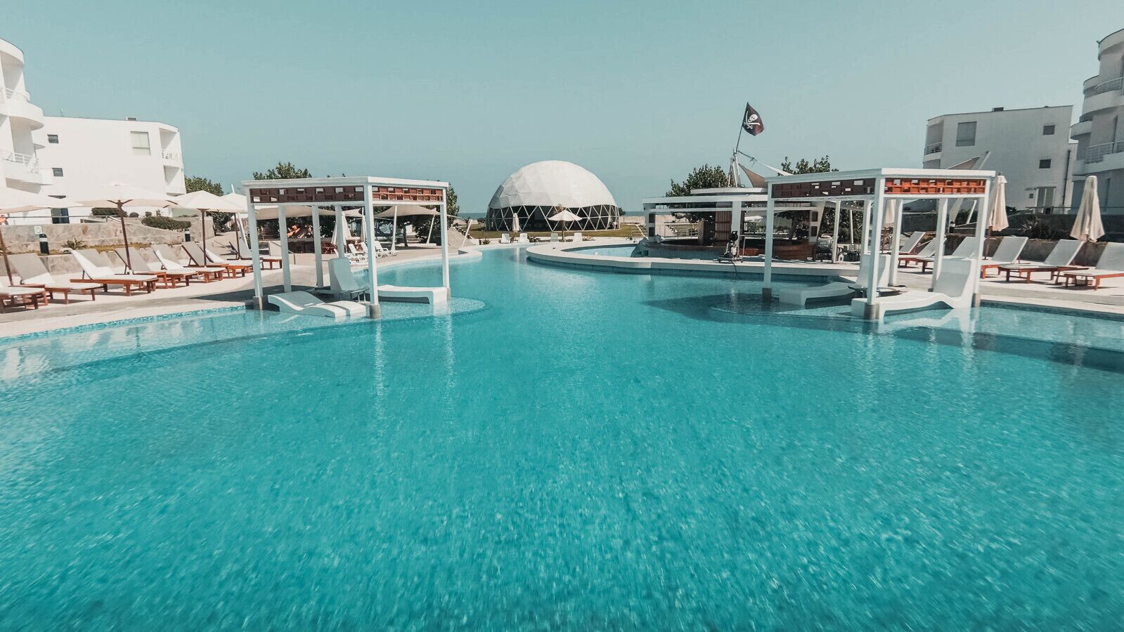A heated pool