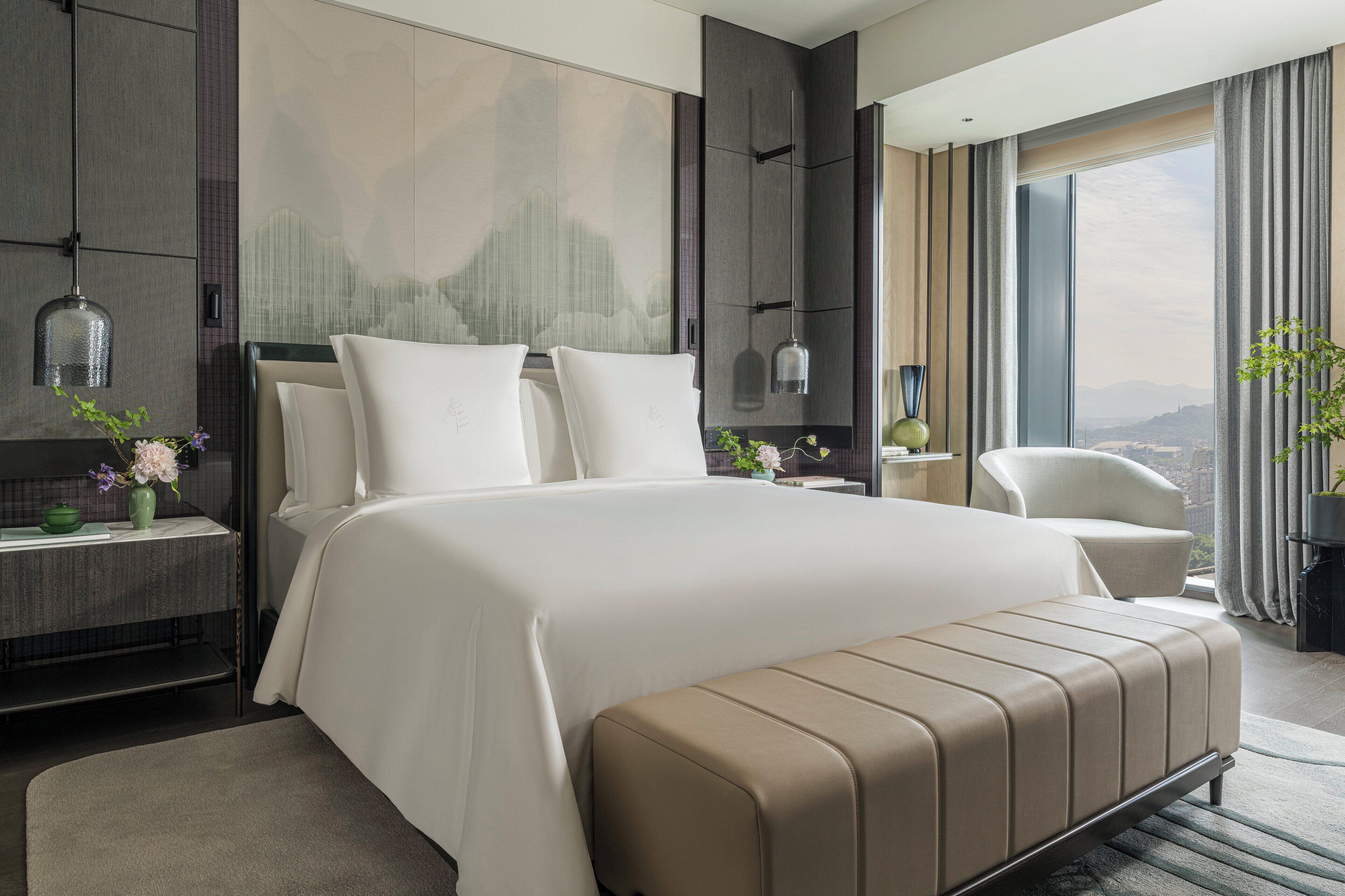 Suite (Hangzhou) | Luxe beddengoed, pillowtop-bedden, een minibar, een kluis op de kamer