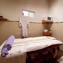 Sauna, hot tub, steam room, body treatments, mud baths, hydrotherapy