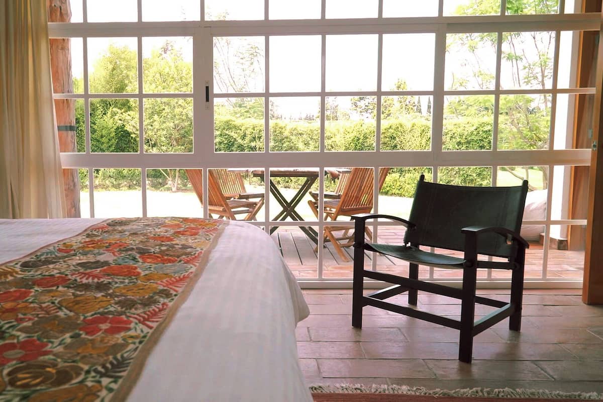 Bungalow, vista giardino | 1 camera, una scrivania, Wi-Fi gratuito