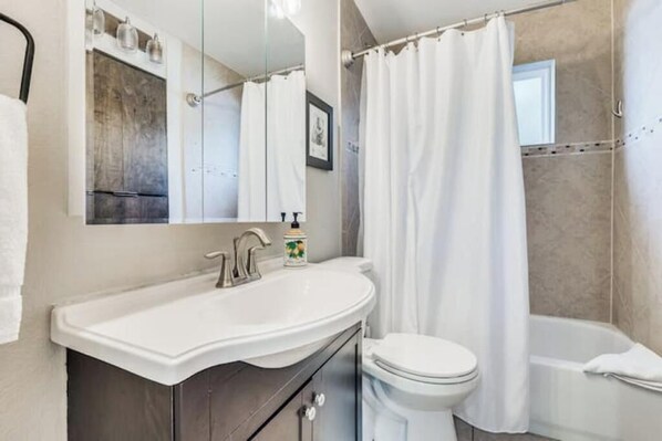 Towels, soap, toilet paper