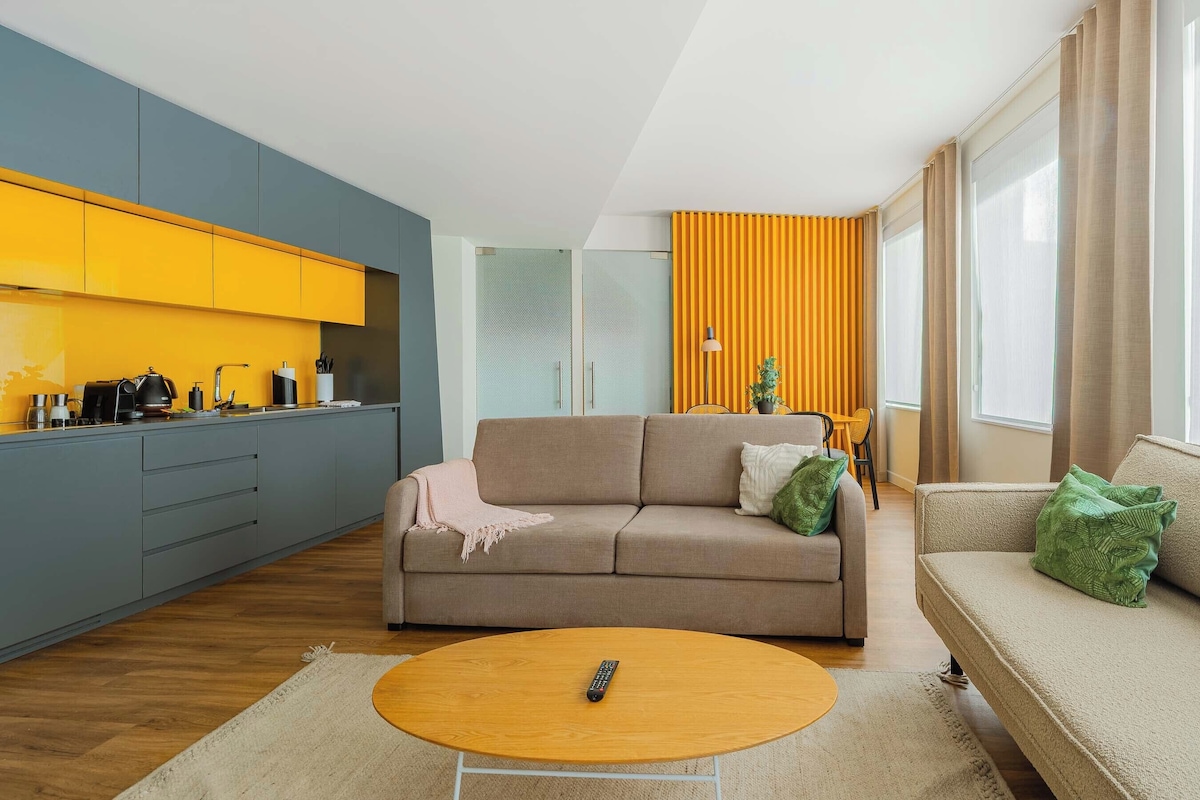 Suite Confort, 1 habitación | Cocina privada | Cafetera de espresso, refrigerador, microondas y parrilla de estufa 