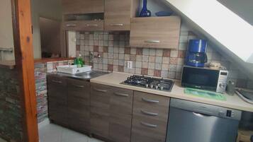 Fridge, microwave, stovetop, dishwasher