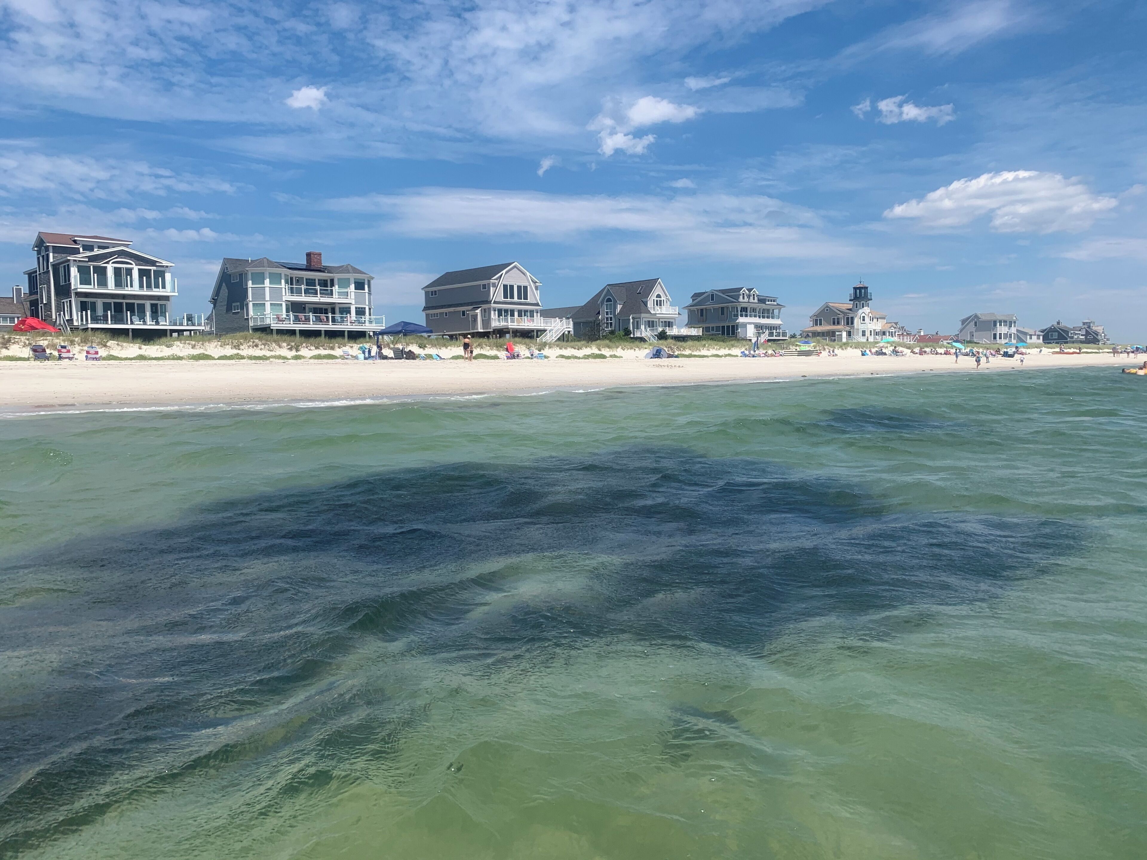 Beach nearby, sun loungers