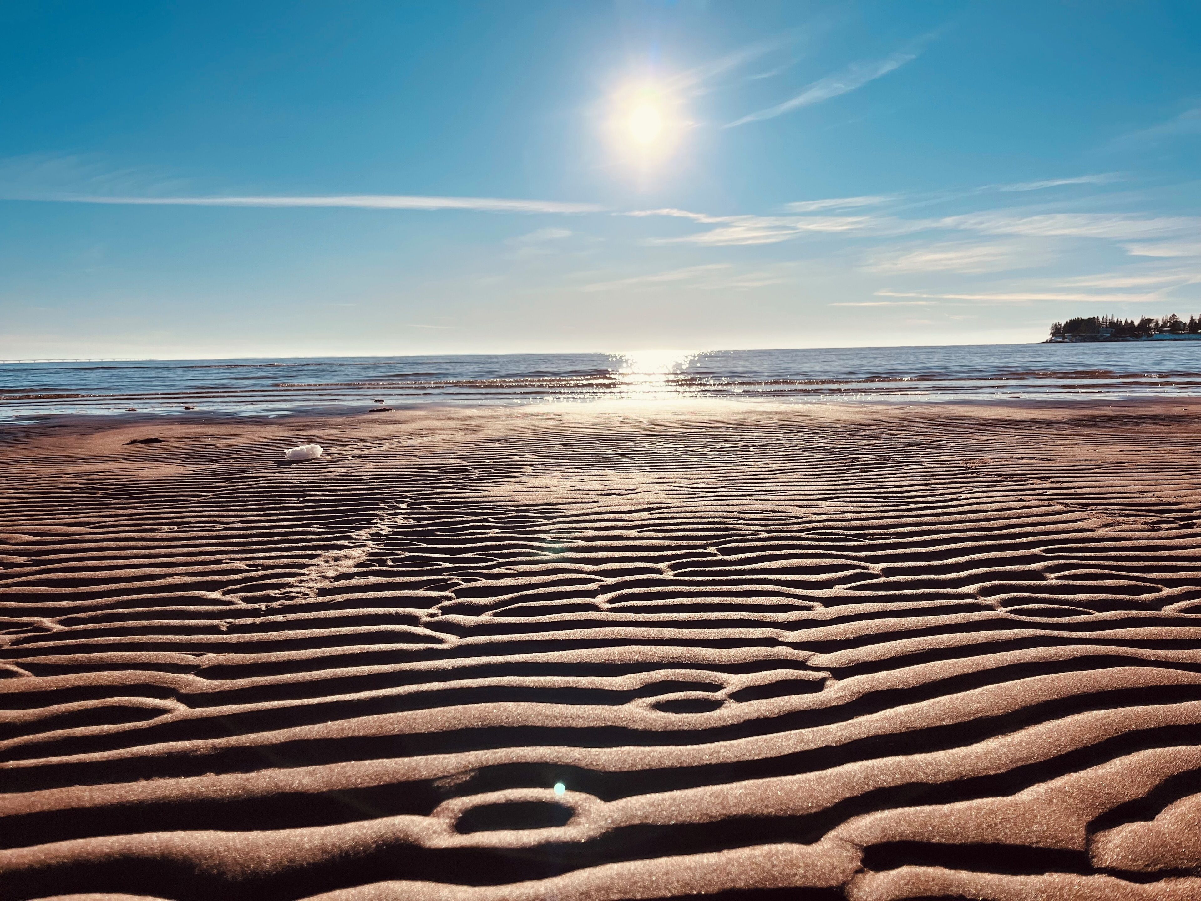 On the beach, sun-loungers, beach towels