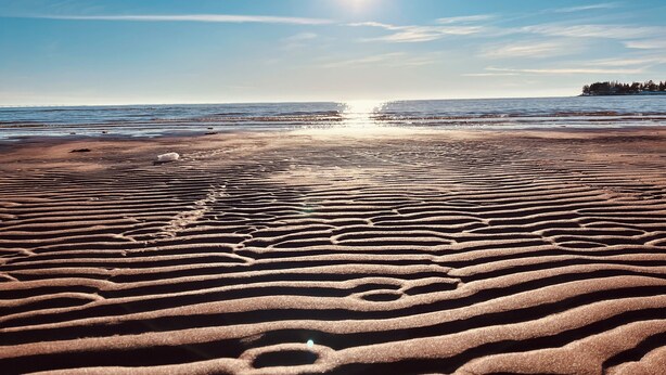 A beach with a clear sky and the sun shining. - On one of the 𝗜𝘀𝗹𝗮𝗻𝗱'𝘀 𝗯𝗲𝘀𝘁 𝗯𝗲𝗮𝗰𝗵𝗲𝘀; enjoy sun, sand & sea! (Bedeque)