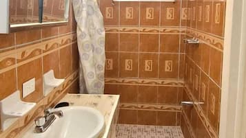 Chambre Simple Deluxe, patio | Salle de bain | Serviettes fournies