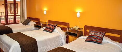 Classic Triple Room, Courtyard View | Free WiFi, bed sheets