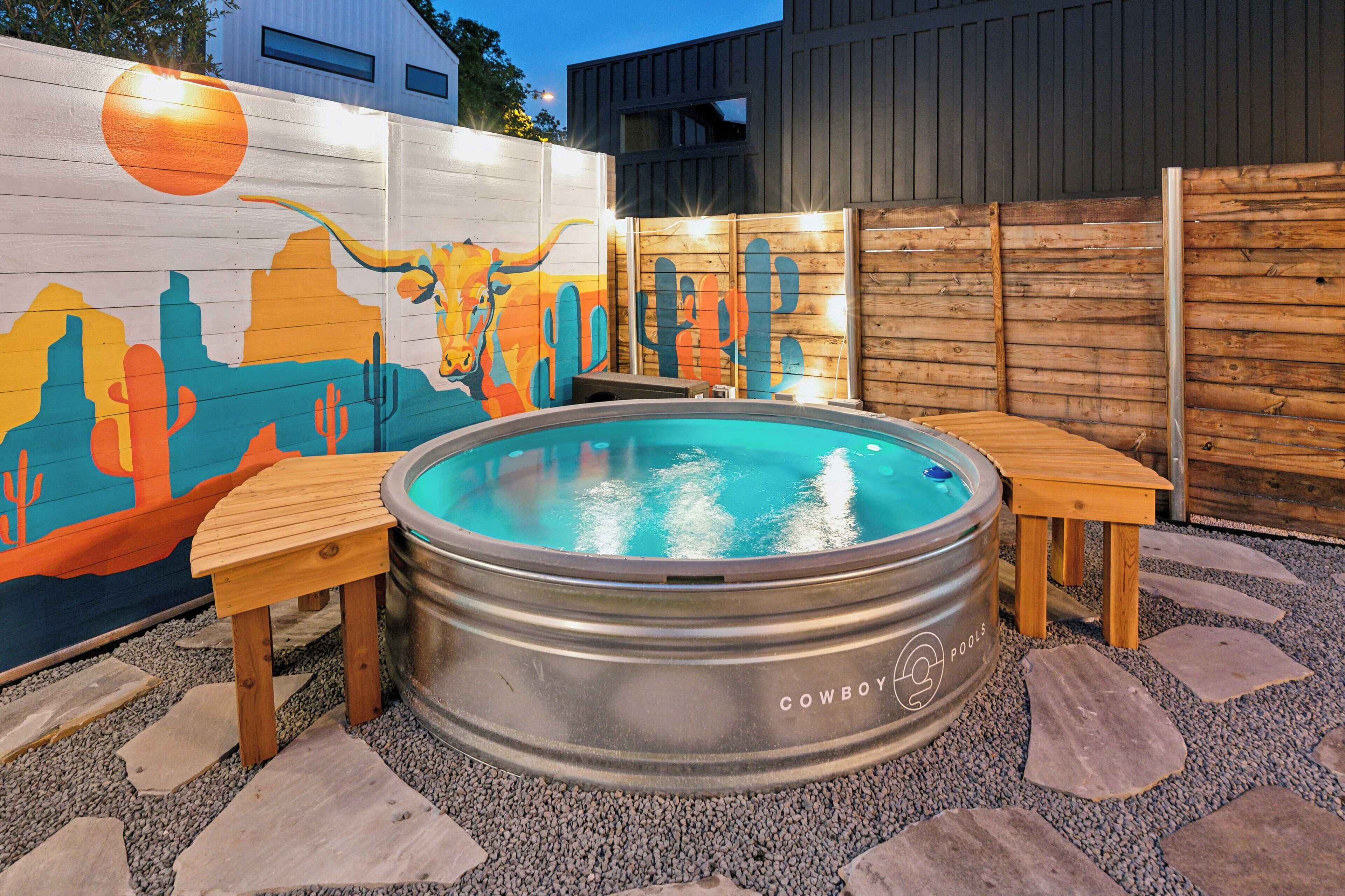 Modern Austin Retreat w/ Heated Cowboy Pool!
