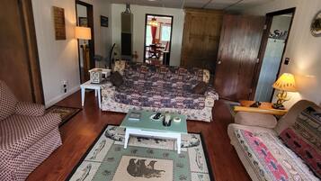 TV, fireplace, DVD player