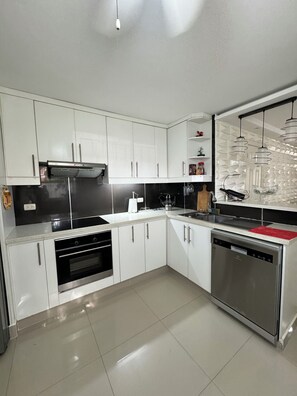 Microondas, horno, placa de cocina, lavavajillas
