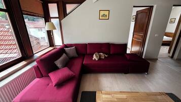 Deluxe Apartment, Mountain View | Living area