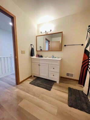 Douche, séchoir à cheveux