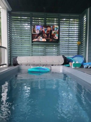 A heated pool