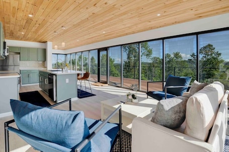 TV. Magical views, luxury living container house