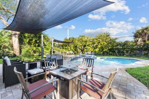 A heated pool