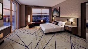 Superior Suite, 1 King Bed, Corner | In-room safe, laptop workspace, blackout drapes, free WiFi